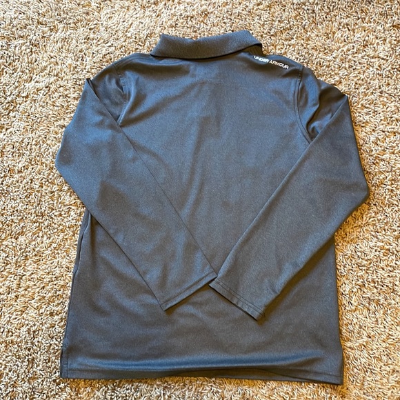 UNDER ARMOUR LONG SLEEVE BUTTON GOLF POLO XL GREY - Picture 7 of 7